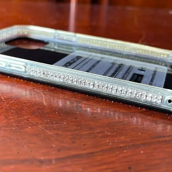 iPhone 12 Pro Max Diamond Crystal Case Silver White And Rose Pink Mobile Case​​​ - Picture 4 of 6